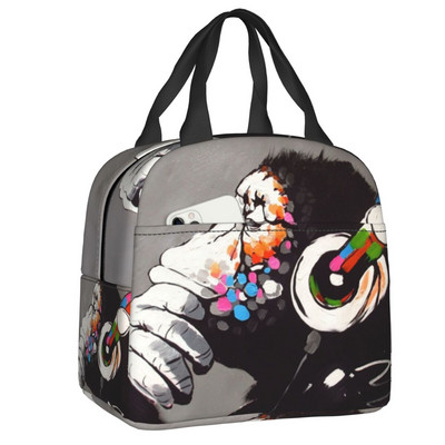 Banksy Zebra Graffiti Print Θερμομονωμένη τσάντα μεσημεριανού γεύματος Κουτί μεσημεριανού γεύματος επαναχρησιμοποιήσιμο για γυναίκες Παιδικά σχολικά κάμπινγκ Τσάντες φαγητού για πικνίκ ταξιδιού