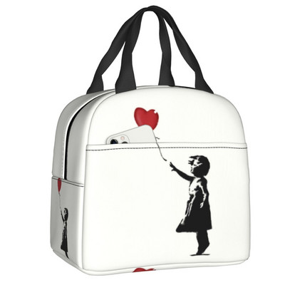 Banksy Zebra Graffiti Print Θερμομονωμένη τσάντα μεσημεριανού γεύματος Κουτί μεσημεριανού γεύματος επαναχρησιμοποιήσιμο για γυναίκες Παιδικά σχολικά κάμπινγκ Τσάντες φαγητού για πικνίκ ταξιδιού