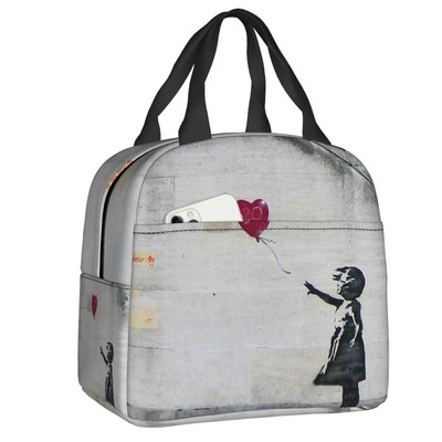 Banksy Zebra Graffiti Print Θερμομονωμένη τσάντα μεσημεριανού γεύματος Κουτί μεσημεριανού γεύματος επαναχρησιμοποιήσιμο για γυναίκες Παιδικά σχολικά κάμπινγκ Τσάντες φαγητού για πικνίκ ταξιδιού