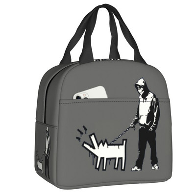 Banksy Zebra Graffiti Print Θερμομονωμένη τσάντα μεσημεριανού γεύματος Κουτί μεσημεριανού γεύματος επαναχρησιμοποιήσιμο για γυναίκες Παιδικά σχολικά κάμπινγκ Τσάντες φαγητού για πικνίκ ταξιδιού