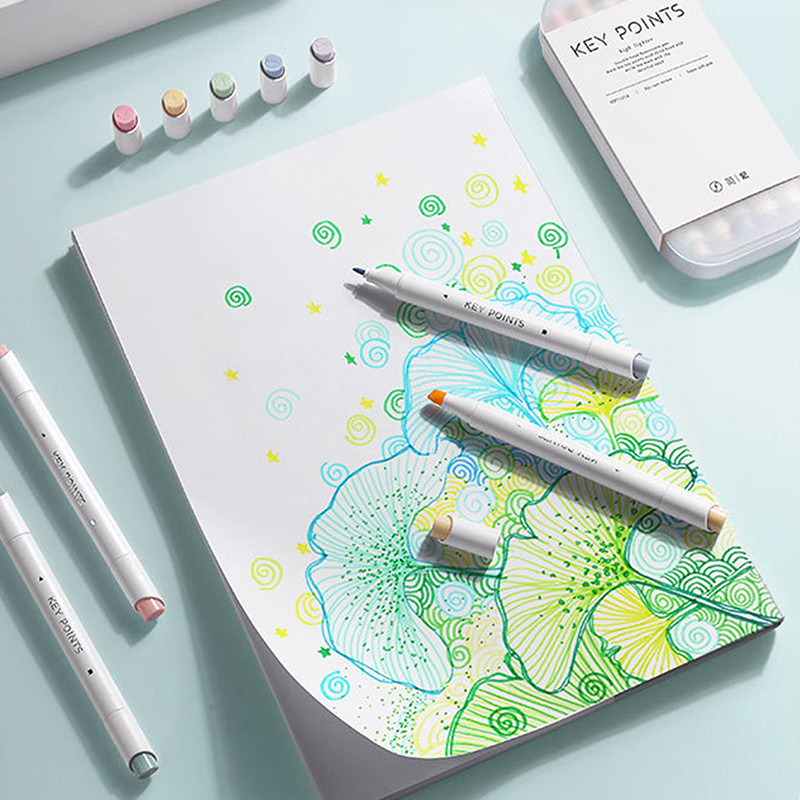 5 DB dupla hegyű kiemelő toll Kawaii Candy színes manga markerek barkácsnapló pasztell kiemelő készlet koreai írószerek