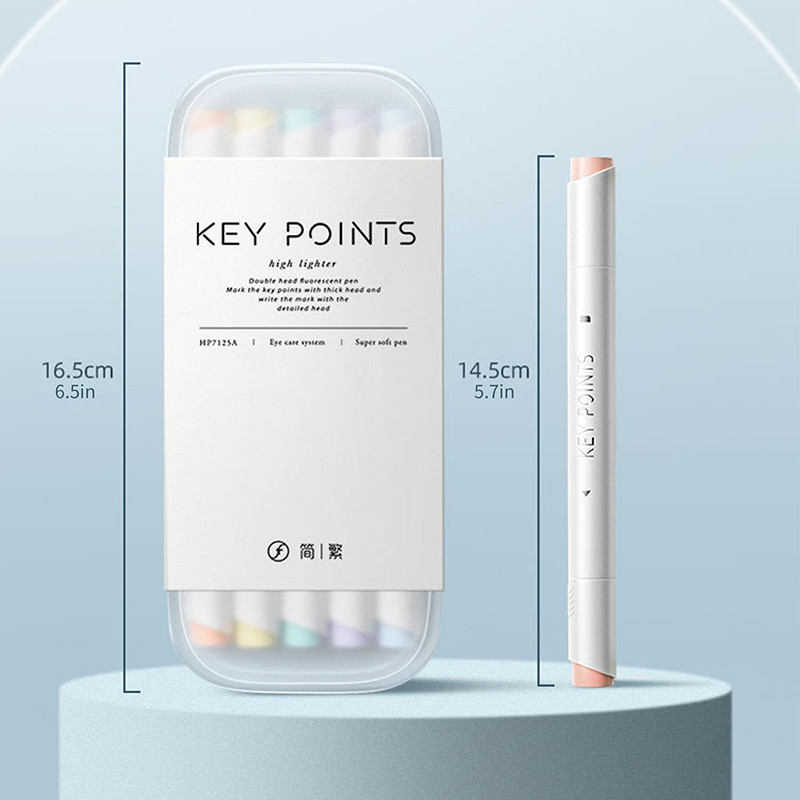 5 DB dupla hegyű kiemelő toll Kawaii Candy színes manga markerek barkácsnapló pasztell kiemelő készlet koreai írószerek