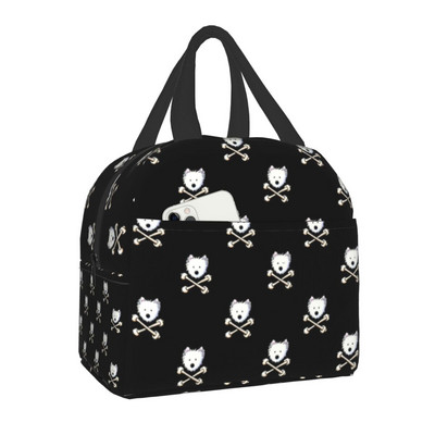 West Highland Terrier Dog Portable Lunch Box Women Westie Puppy Thermal Cooler Food Insolated Lunch Bag Τσάντες γραφείου για πικνίκ