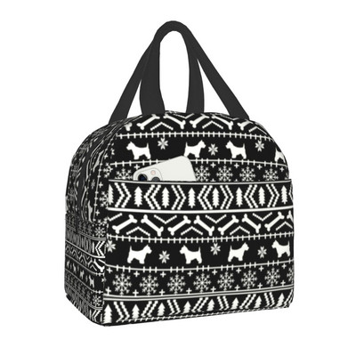West Highland Terrier Dog Portable Lunch Box Women Westie Puppy Thermal Cooler Food Insolated Lunch Bag Τσάντες γραφείου για πικνίκ