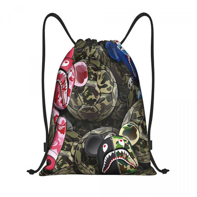 Τσάντες με κορδόνια Bapes Geometry Camo Γυναικείες ανδρικές φορητές αθλητικές τσάντες γυμναστικής Ροζ σακίδια πλάτης Camo