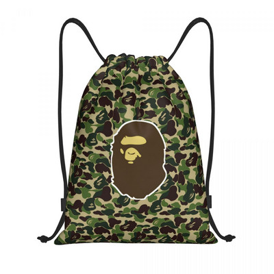 Τσάντες με κορδόνια Bapes Geometry Camo Γυναικείες ανδρικές φορητές αθλητικές τσάντες γυμναστικής Ροζ σακίδια πλάτης Camo