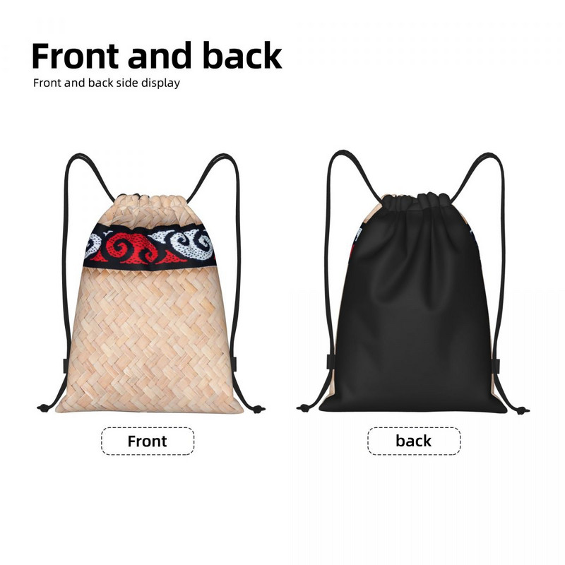 NZ Maoris Hagyományos Kete és Design húzózsinóros hátizsák Női Férfi Tornatermi Sport táska Hordozható Új-Zélandi Edzőtáska Zsák