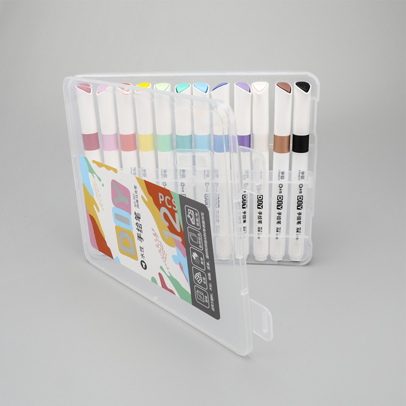 12 DB akril marker toll vízálló gyorsan száradó gyermekfestmény különleges színű toll Graffiti művészet kézzel rajzolt tollkészlet