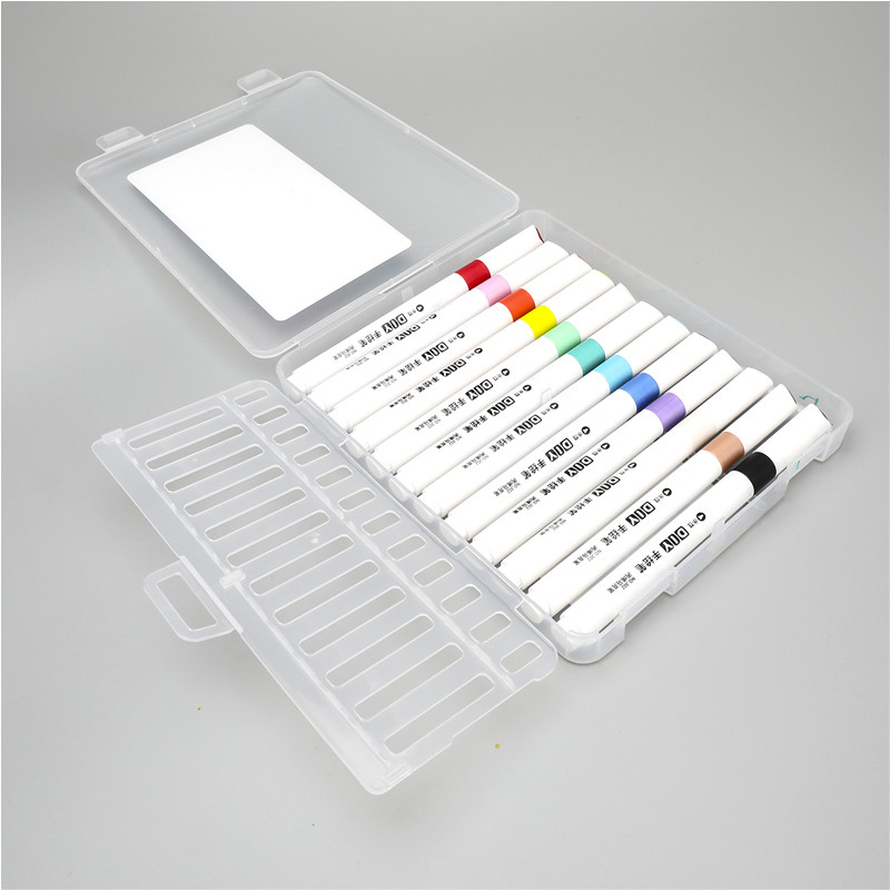 12 DB akril marker toll vízálló gyorsan száradó gyermekfestmény különleges színű toll Graffiti művészet kézzel rajzolt tollkészlet