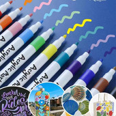 Colors Quick Dry Acrylic Paint Ύφασμα στυλό DIY Crafts Art Supplies Μαρκαδόροι Σετ στυλό