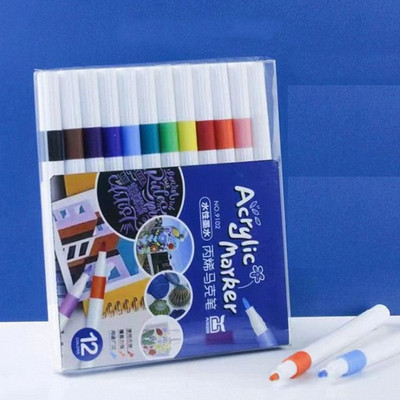 Colors Quick Dry Acrylic Paint Ύφασμα στυλό DIY Crafts Art Supplies Μαρκαδόροι Σετ στυλό