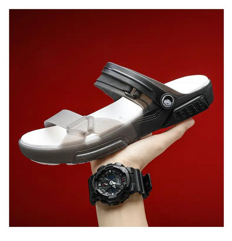 Nyári férfi hétköznapi szandálok, puha fenekű, csúszásmentesek, kültéri, nagy méretű, kettős célú, hétköznapi strandszandálok papucsok