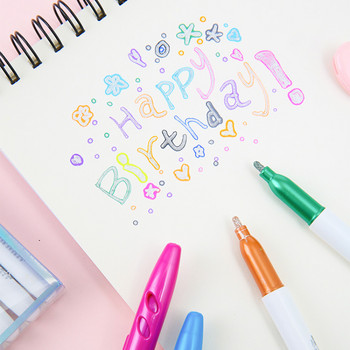 10 τμχ/σετ DIY Blings Marker Pens Glitter Marker Candy Color Εγχειρίδιο Στυλό Highlighter Μαθητικά σχολικά είδη