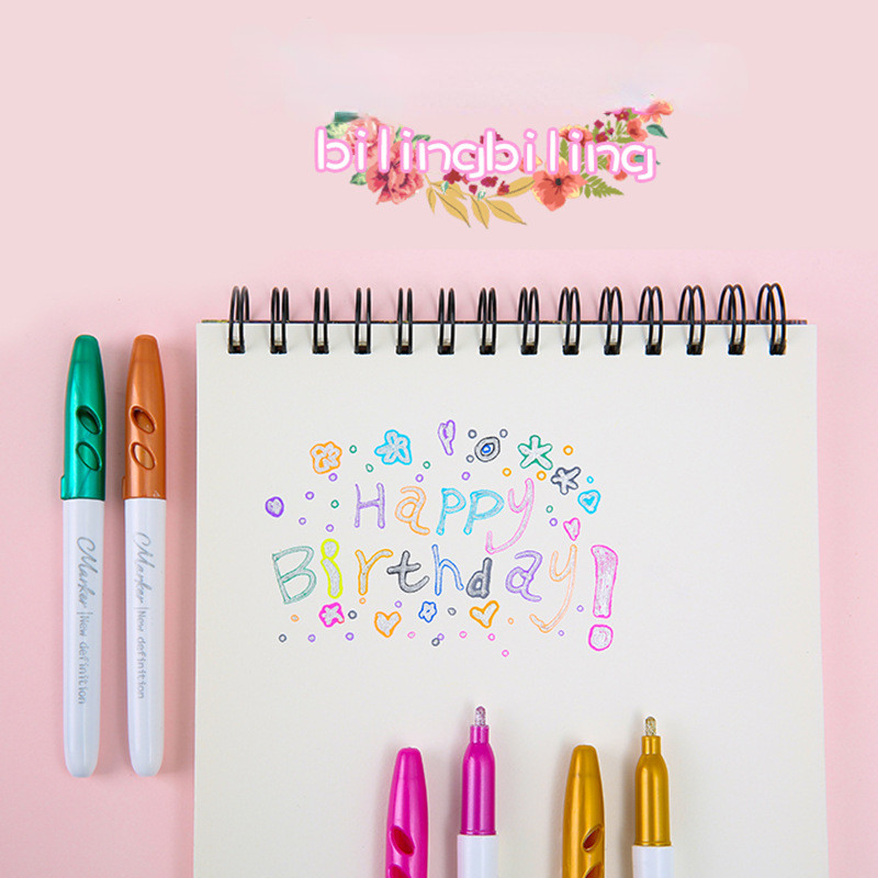 10db/készlet DIY Blings jelölőtollak Csillogó jelölő Candy Color Kézikönyv Tollkiemelő Diák iskolai kellékek