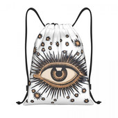Vintage Mystic Eye τσάντες με κορδόνια Γυναικείες ανδρικές φορητές αθλητικές τσάντες γυμναστικής Σακίδια εκπαίδευσης με φυλαχτό