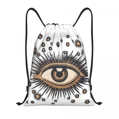 Vintage Mystic Eye τσάντες με κορδόνια Γυναικείες ανδρικές φορητές αθλητικές τσάντες γυμναστικής Σακίδια εκπαίδευσης με φυλαχτό