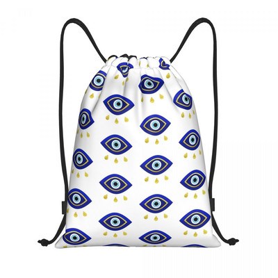 Vintage Mystic Eye τσάντες με κορδόνια Γυναικείες ανδρικές φορητές αθλητικές τσάντες γυμναστικής Σακίδια εκπαίδευσης με φυλαχτό