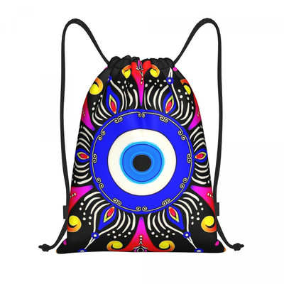 Vintage Mystic Eye τσάντες με κορδόνια Γυναικείες ανδρικές φορητές αθλητικές τσάντες γυμναστικής Σακίδια εκπαίδευσης με φυλαχτό