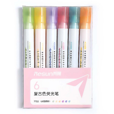 Χωρητικότητα Είδη γραφικής ύλης Morandi Color Student Stationery Fluorescent Pen Highlighters Σετ στυλό Graffiti Μαρκαδόρος