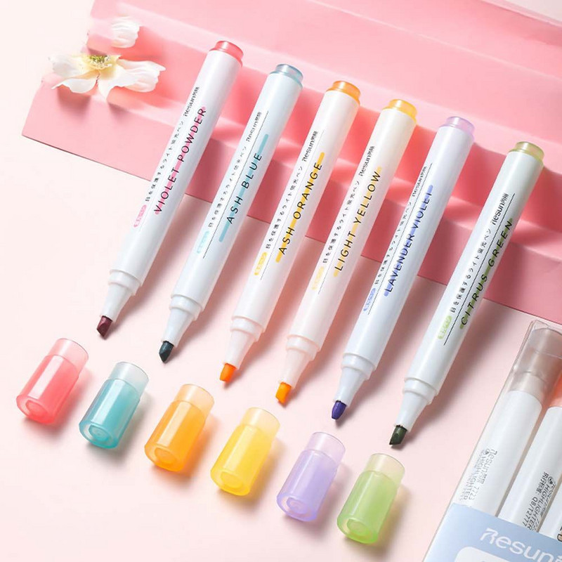 Kapacitás írószer kellékek Morandi színes diák írószerek fluoreszkáló toll kiemelő készlet Graffiti toll jelölő toll