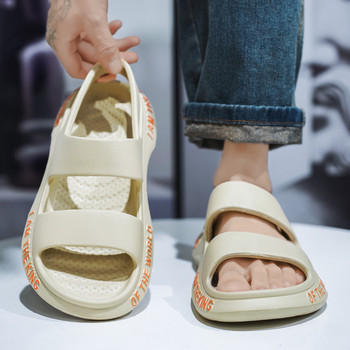 Модни мъжки сандали Удобни летни обувки с меко дъно Нехлъзгащи се ежедневни плажни обувки за мъже Обувки с приплъзване Отворени пръсти Градински сабо