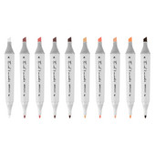 Skin Tone Marker Dual-Tip Marker Based Skin Tone Art Marker Pens Gift Y9RF