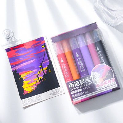 Akrüülvärviga pliiatsid Akrüülist pehme pintsliga markerpliiatsid, kanga jaoks, animemaalimiseks DIY kunsti grafiti markerid laste kunstitarbed