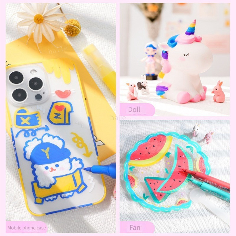 Akril festék toll Akril puha ecset jelölő toll, szövethez, anime festéshez barkácsolás művészeti graffiti markerek gyermekművészeti kellékekhez