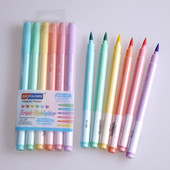 6 τεμάχια/Παρτίδα Πινέλο Highlighter Μαρκαδόροι Kawaii Candy Color Manga Μαρκαδόροι Παστέλ Χρώματα Highlighter School Art Stationery Σετ