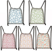 Γυναικεία τσάντα με κορδόνια σε Little Daisy Pattern Backpack Bright Flowers Women For Motion Teenagers Schoolbag Organizer