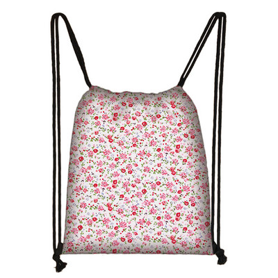 Γυναικεία τσάντα με κορδόνια σε Little Daisy Pattern Backpack Bright Flowers Women For Motion Teenagers Schoolbag Organizer