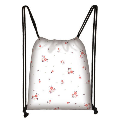 Γυναικεία τσάντα με κορδόνια σε Little Daisy Pattern Backpack Bright Flowers Women For Motion Teenagers Schoolbag Organizer