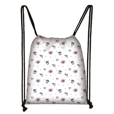 Γυναικεία τσάντα με κορδόνια σε Little Daisy Pattern Backpack Bright Flowers Women For Motion Teenagers Schoolbag Organizer
