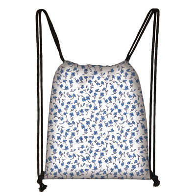 Γυναικεία τσάντα με κορδόνια σε Little Daisy Pattern Backpack Bright Flowers Women For Motion Teenagers Schoolbag Organizer
