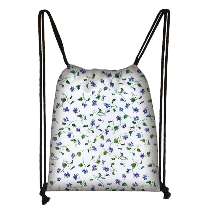 Kis százszorszép mintás hátizsák női húzózsinóros táska Fényes virágok női mozgáshoz tinédzsereknek iskolatáska-rendező