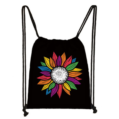 Vintage Faith Cross Hope Love Love Sunflower Butterfly Drawstring bag Casual Backpacks Γυναικεία Ανδρική Τσάντα ώμου για θήκη για παπούτσια ταξιδιού