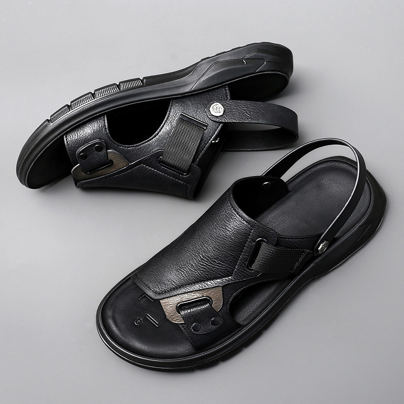 Férfi Alkalmi Cipők Férfi Szandálok Új marhabőr cipők Bőr csúszásgátló szandál Férfi papucsok Strand Férfi Cipők Szabadidős Séta