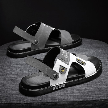 Кожени сандали Мъжки трендови шофиращи ежедневни личностни връхни дрехи Мъжки чехли Сандали на платформа сандали мъжки сандали