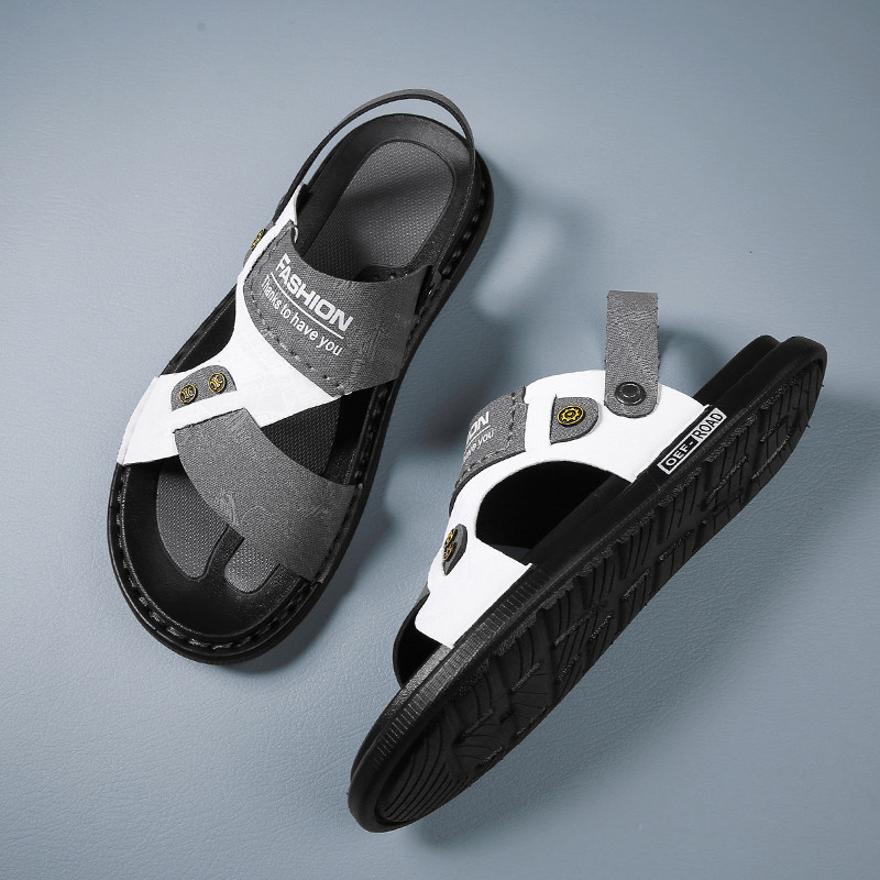 Bőrszandálok Férfi kettős használatú Trend Driving Alkalmi egyéni felsőruházat Férfi papucsok platformszandálok szandálok férfi szandálok