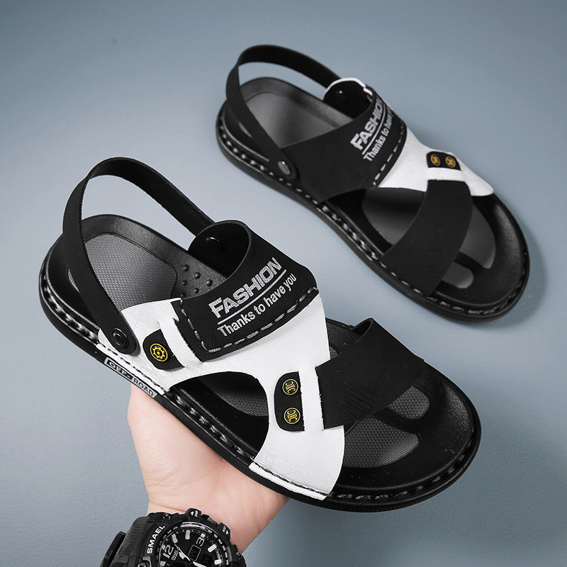 Bőrszandálok Férfi kettős használatú Trend Driving Alkalmi egyéni felsőruházat Férfi papucsok platformszandálok szandálok férfi szandálok