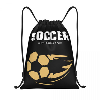My Heart Beats For Soccer Σακίδιο πλάτης με κορδόνια Αθλητική τσάντα γυμναστικής για άνδρες Γυναικεία τσάντα προπόνησης