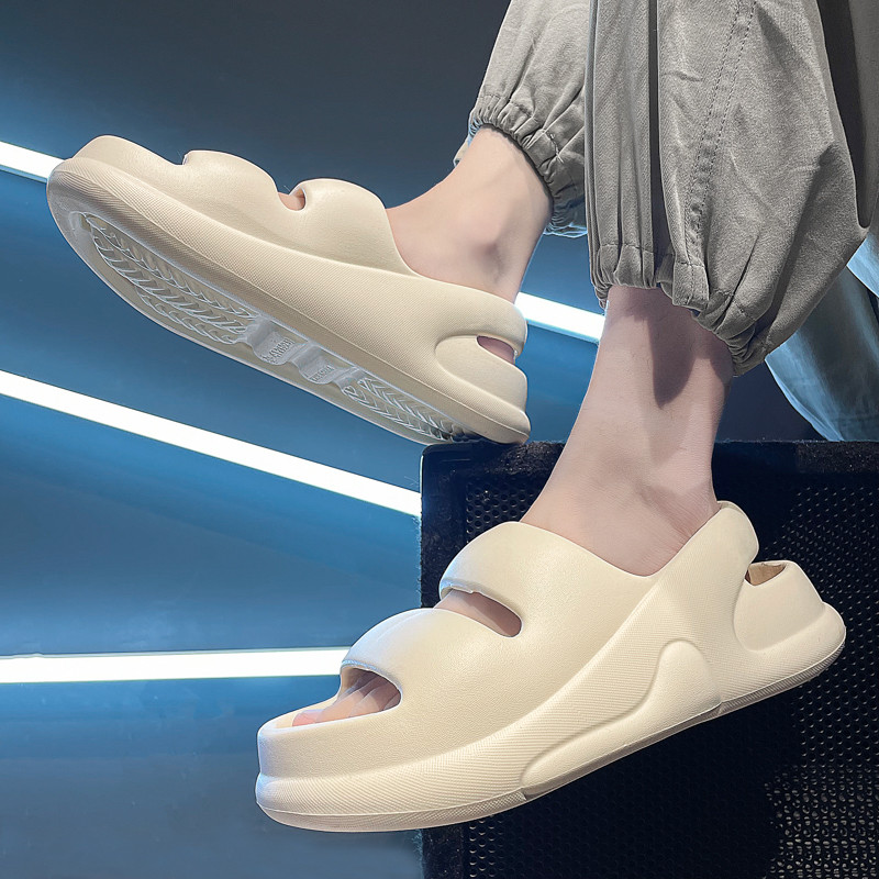 Szandálok Férfi Eredeti Cipők Férfi Nyári Szandál EVA Légáteresztő alkalmi tervezőnek Luxus Férj Sandles Flip Flop Papucs Férfi