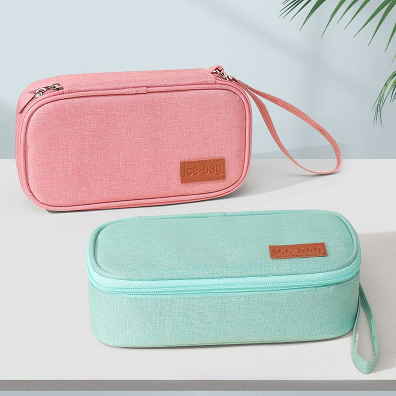 Oxford hőszigetelt cukorbeteg zsebes inzulin hűtőtáska gél tabletta védő nélkül Medicla Cooler gyógyszerfagyasztó cukorbetegség számára