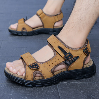 2023 Мъжки сандали за открито Леки нехлъзгащи се плажни обувки Многофункционални туристически пътни чехли с меко дъно Мъжки обувки