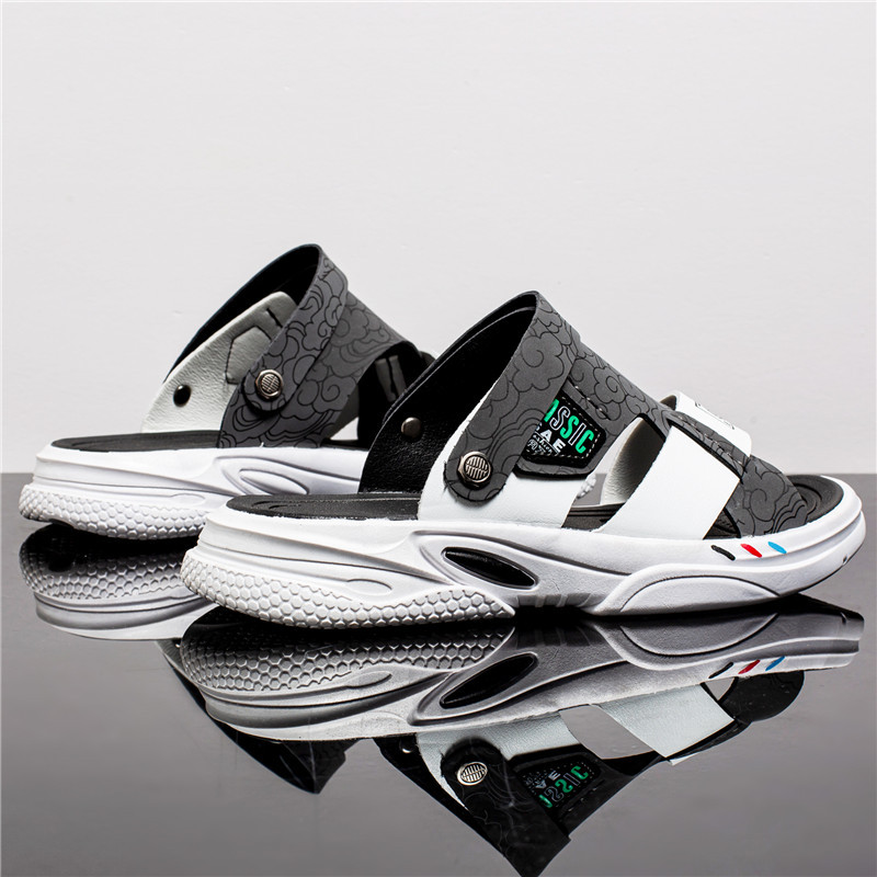 A Sandals férfi szabadtéri strandcipő légáteresztő csúszásgátló puha talppal nyáron, kettős célú papucs fiatal diákok számára