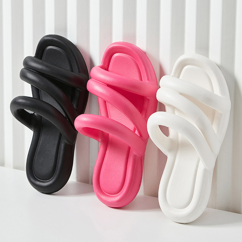 Rimocy Soft Eva női papucs, 2023 nyár, nyitott orrú, csúszásmentes strandcipők, csúszdák, kényelmes, könnyű női papucs