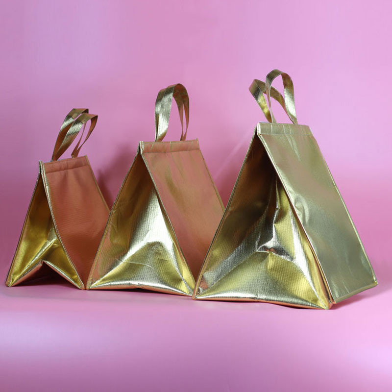 Hordozható hűtőtáska, nagy kapacitású, elvihető pikniktáska, egyszínű élelmiszer-hűtőtáska stranddobozos alumíniumfóliás ebédzsákok