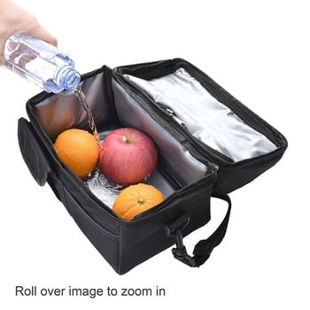 Хладилна чанта Кутия за обяд Сгъваема кола Ледена опаковка Пикник Голяма храна за вкъщи Изолационен пакет Термо чанта Хладилник Фризер за къмпинг