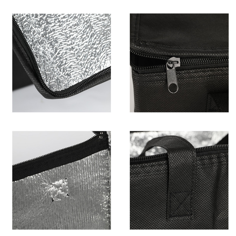 Nagy kapacitású piknik ebédtáska Hordozható hőszigetelt hűtődoboz Többszínű összecsukható vízálló frissen tartó élelmiszertáska tok