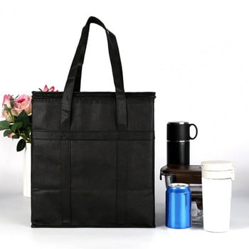 Φορητή μονωτική τσάντα χωρητικότητας θερμικής σακούλας Ευρύχωρη αδιάβροχη μονωμένη τσάντα για παράδοση φαγητού για πικνίκ Πτυσσόμενη βαρέως τύπου